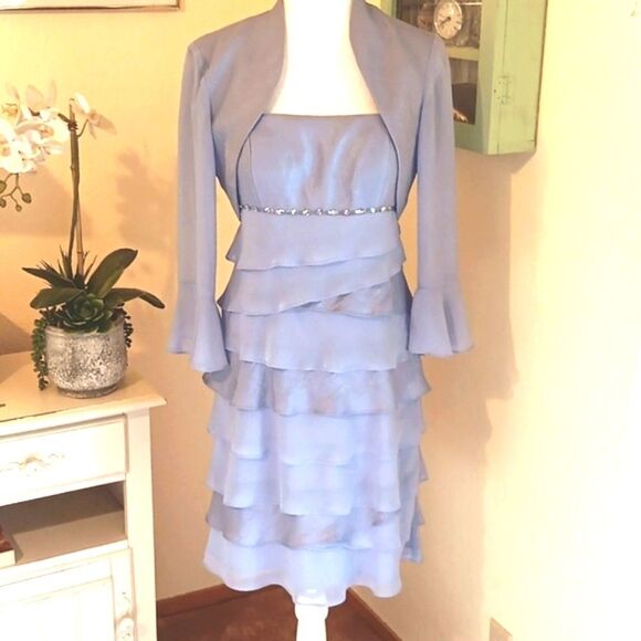 S.L. Fashions Light Purple Two-Piece Dress. Mother of The Bride. Wedding Guest - Picture 1 of 16